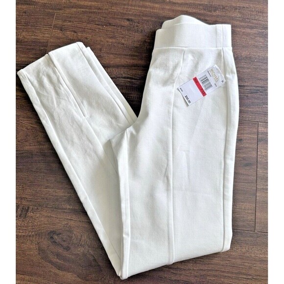 MICHAEL Michael Kors Women's Slit Hem Pull On Leggings Pants White P/XS - Picture 10 of 15